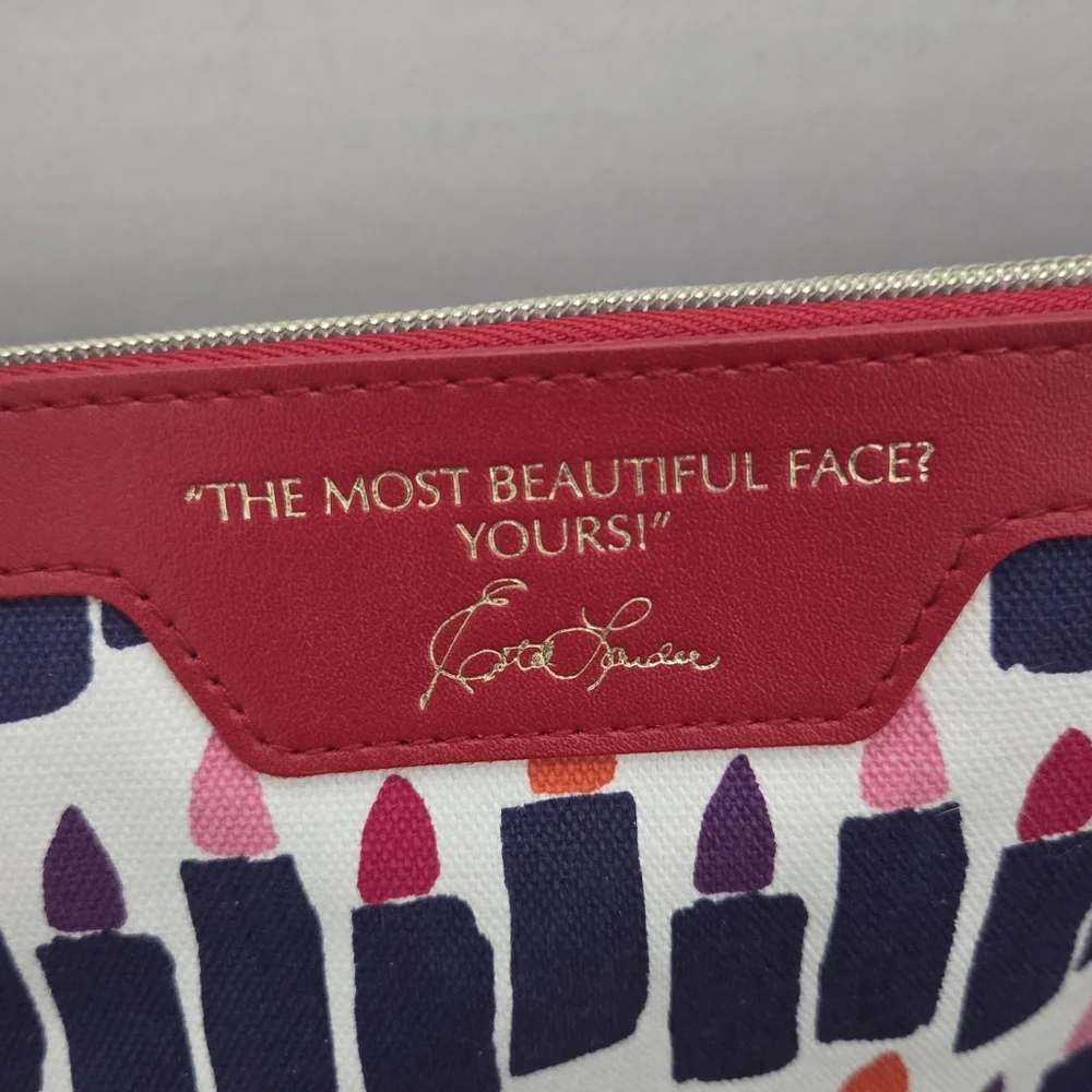 New Estee Lauder Colorful Lipstick Pattern Cosmetic Bag